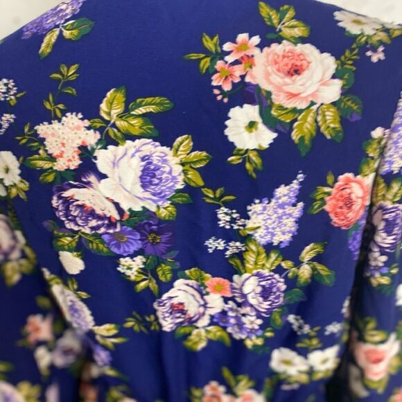 #141 LULUS Blue Floral Mini Dress - Picture 6 of 7